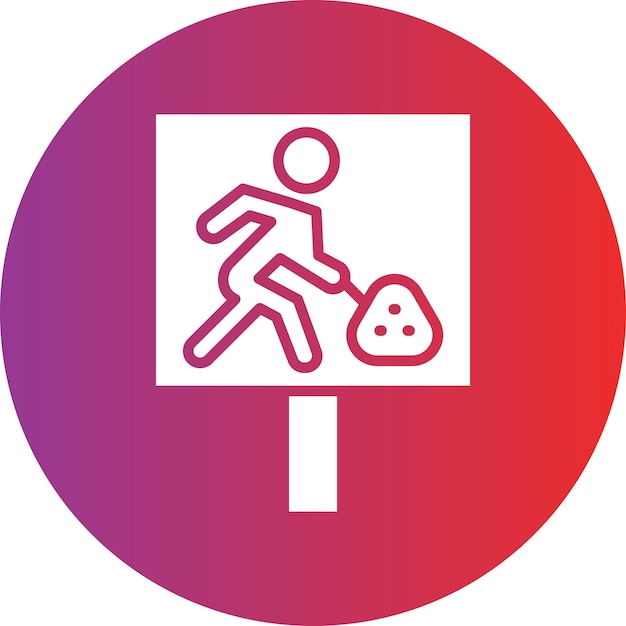 Estilo de icono de diseño vectorial de obras de carreteras
