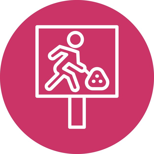 Estilo de icono de diseño vectorial de obras de carreteras