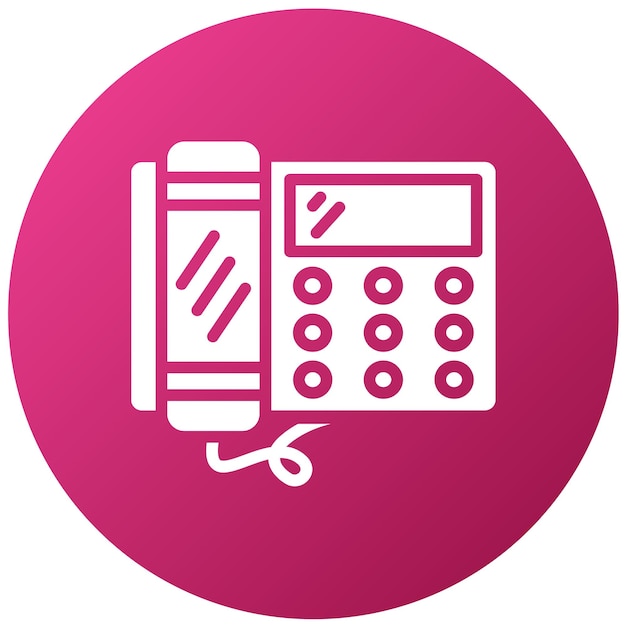 Estilo del icono del diseño vectorial del PBX