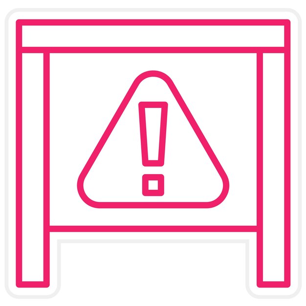 Estilo del icono de diseño vectorial de peligro