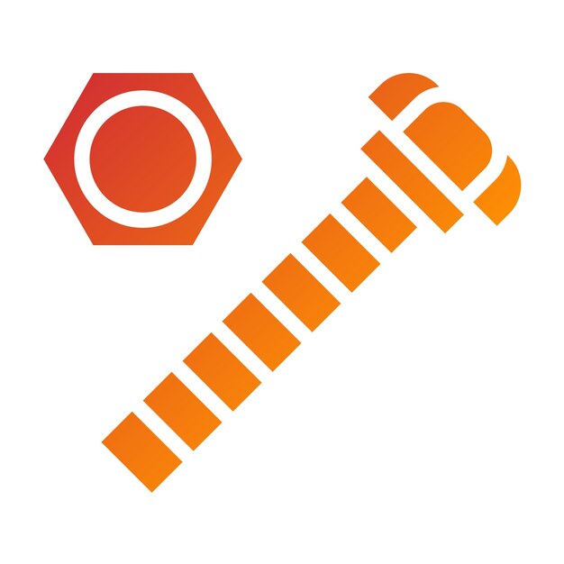 Estilo de icono de diseño vectorial de perno