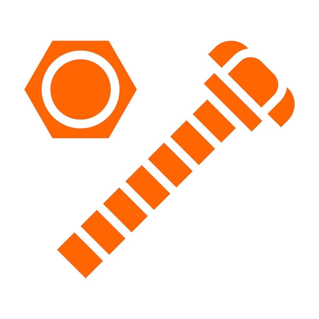 Estilo de icono de diseño vectorial de perno