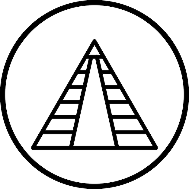 Estilo de icono de diseño vectorial de pirámide