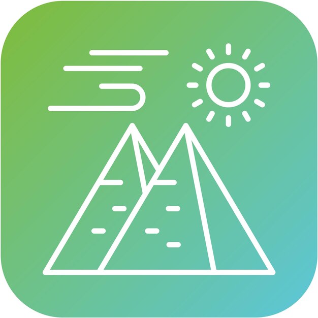 Estilo de icono de diseño vectorial de pirámide