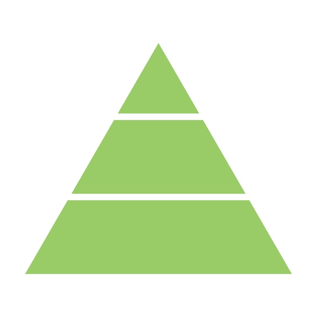 Estilo de icono de diseño vectorial de pirámide