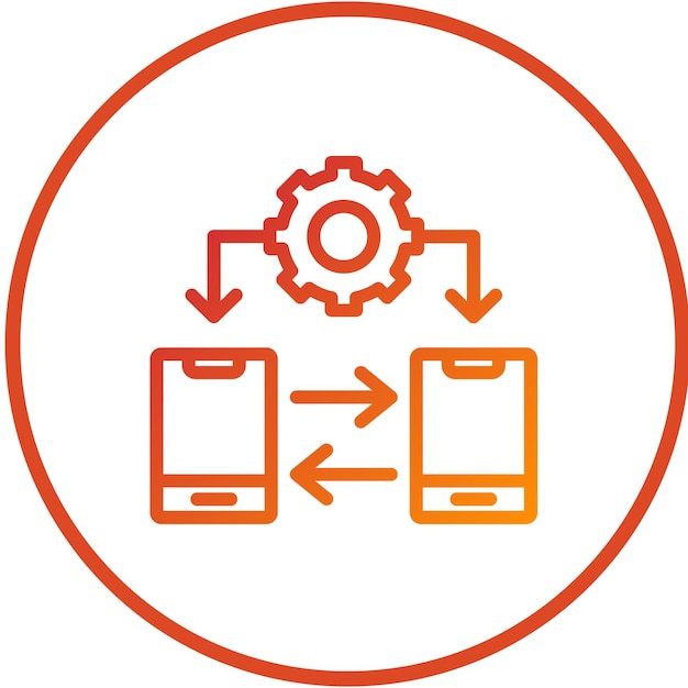Estilo de icono de diseño vectorial entre plataformas