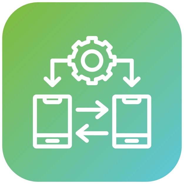 Estilo de icono de diseño vectorial entre plataformas