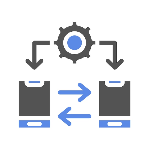 Vector estilo de icono de diseño vectorial entre plataformas