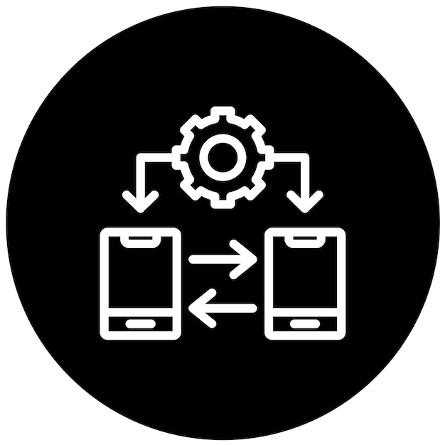 Estilo de icono de diseño vectorial entre plataformas