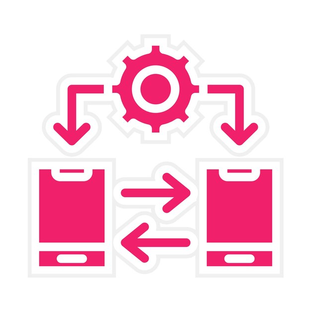 Estilo de icono de diseño vectorial entre plataformas
