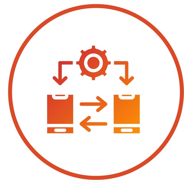 Estilo de icono de diseño vectorial entre plataformas