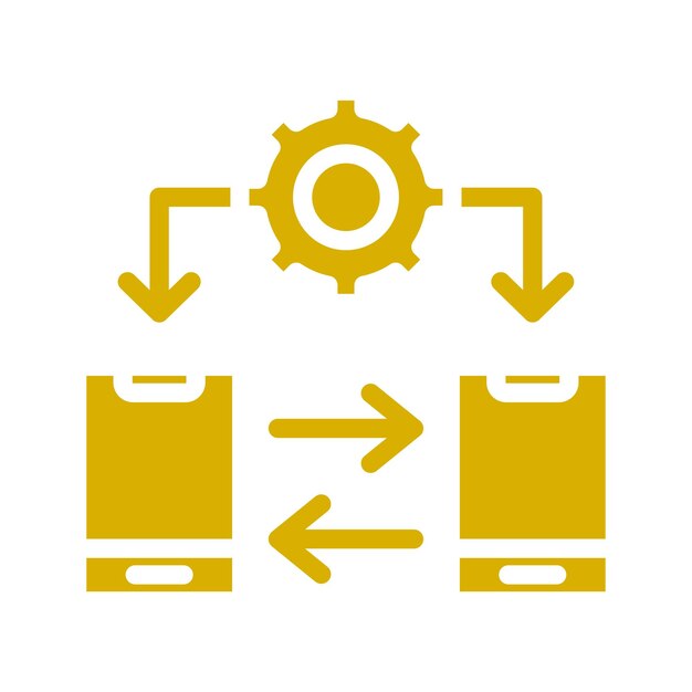 Estilo de icono de diseño vectorial entre plataformas