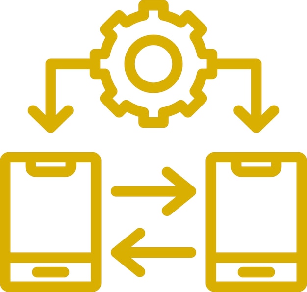 Estilo de icono de diseño vectorial entre plataformas