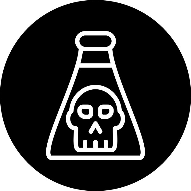 Vector estilo de icono de diseño vectorial de productos químicos tóxicos