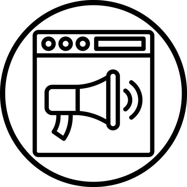 Estilo de icono de diseño vectorial de publicidad