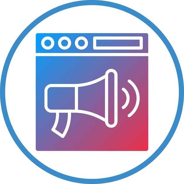 Estilo de icono de diseño vectorial de publicidad