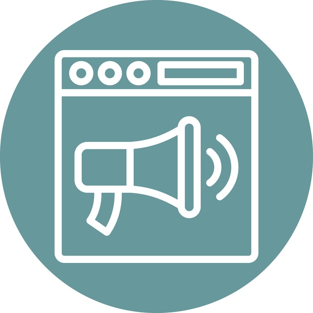 Estilo de icono de diseño vectorial de publicidad