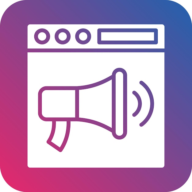Estilo de icono de diseño vectorial de publicidad