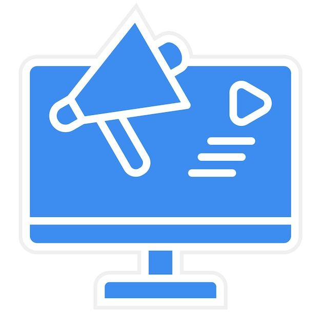 Estilo de icono de diseño vectorial de publicidad