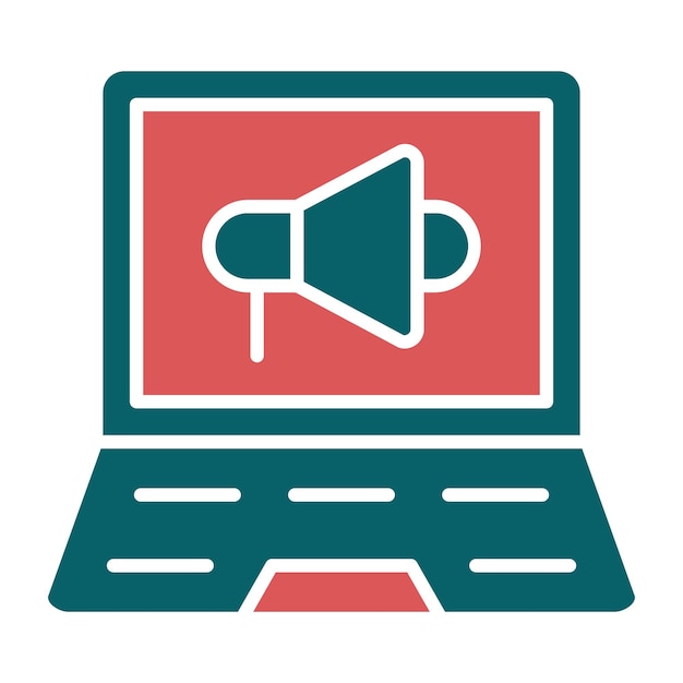 Estilo de icono de diseño vectorial de publicidad