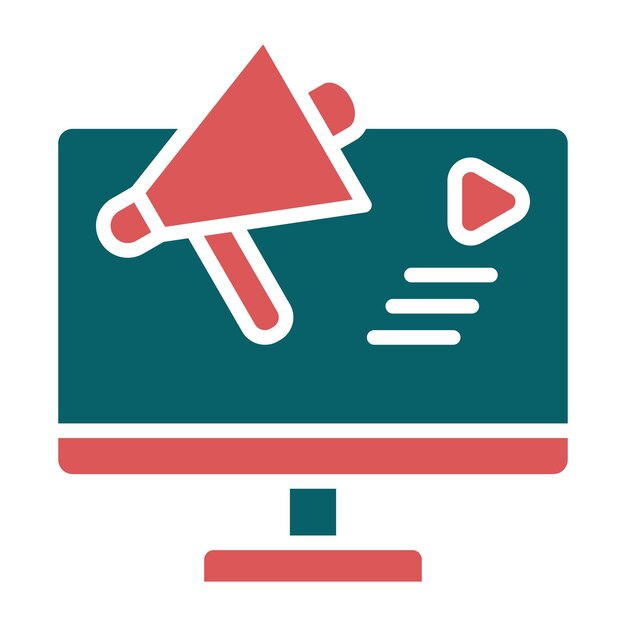 Estilo de icono de diseño vectorial de publicidad