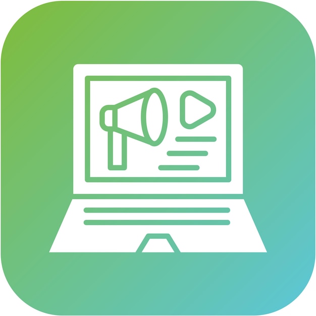 Estilo de icono de diseño vectorial de publicidad