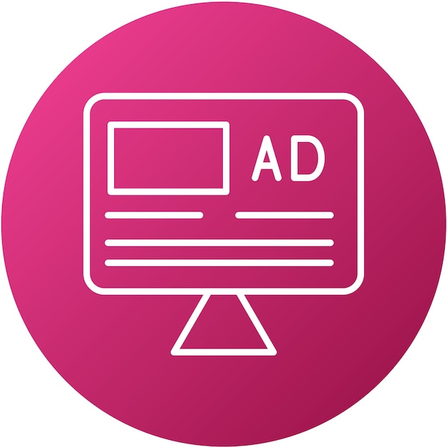 Estilo de icono de diseño vectorial de publicidad