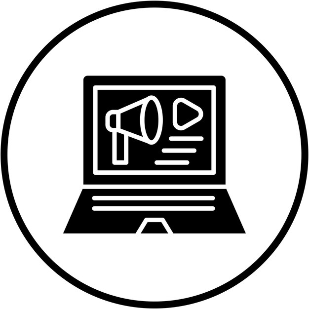 Estilo de icono de diseño vectorial de publicidad