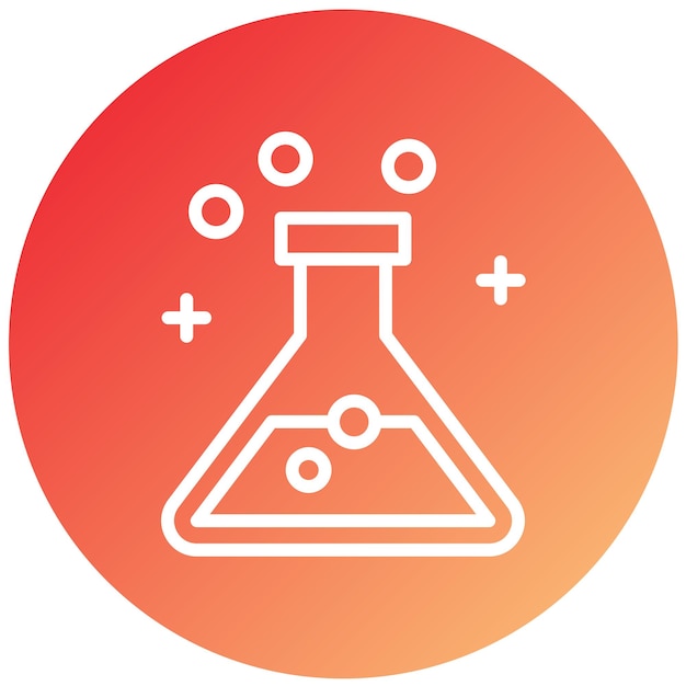 Estilo de icono de diseño vectorial de química