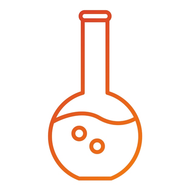 Estilo de icono de diseño vectorial de química