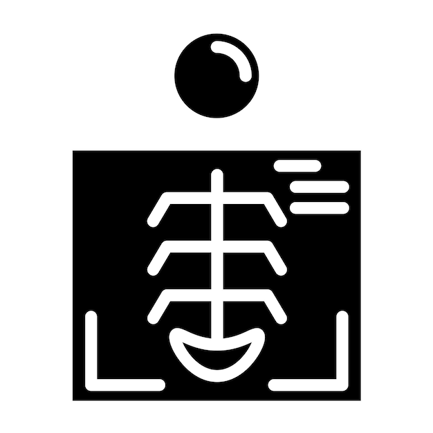 Estilo del icono de diseño vectorial de radiología