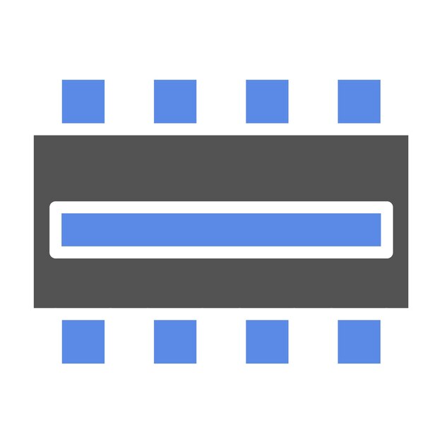 Estilo del icono de diseño vectorial de la RAM del ECC