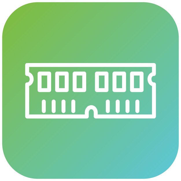 Estilo de icono de diseño vectorial de RAM