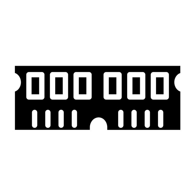 Estilo de icono de diseño vectorial de RAM