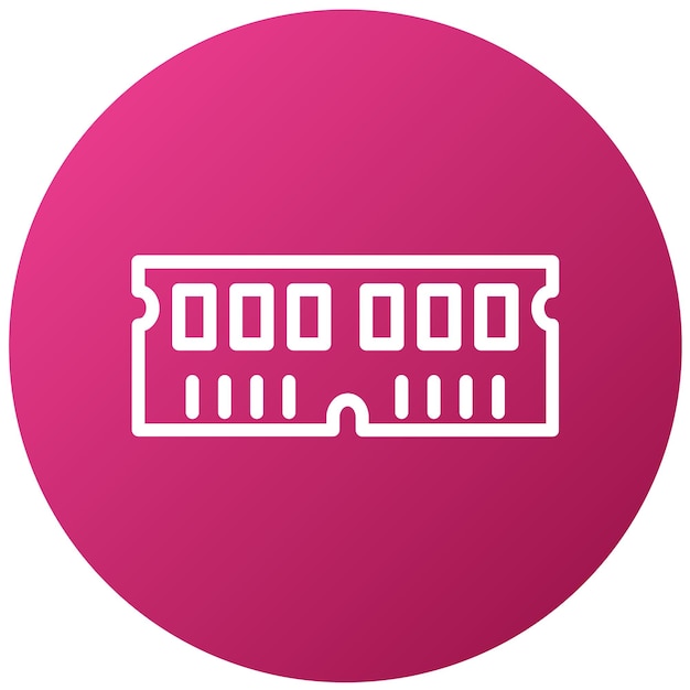 Estilo de icono de diseño vectorial de RAM