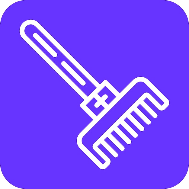 Estilo de icono de diseño vectorial de rastrillo