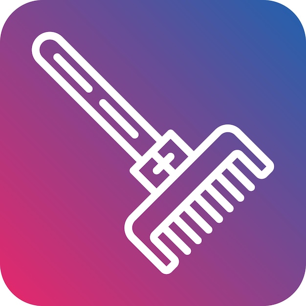 Estilo de icono de diseño vectorial de rastrillo