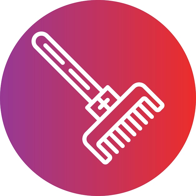 Estilo de icono de diseño vectorial de rastrillo