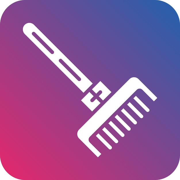 Estilo de icono de diseño vectorial de rastrillo