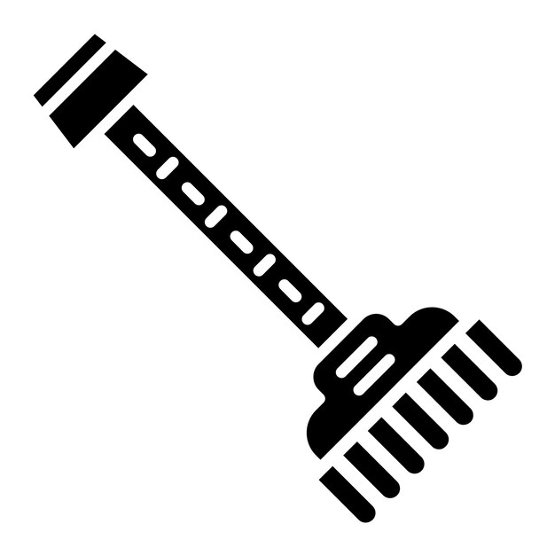 Estilo de icono de diseño vectorial de rastrillo