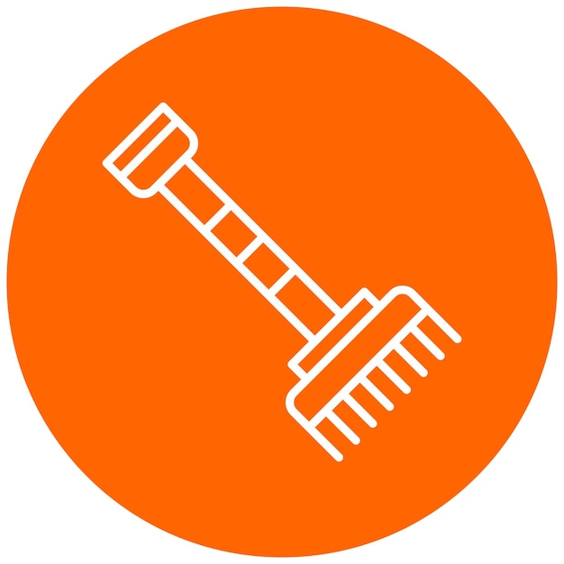 Estilo de icono de diseño vectorial de rastrillo