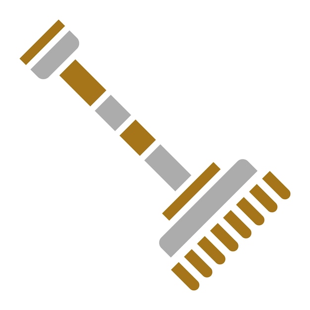 Estilo de icono de diseño vectorial de rastrillo