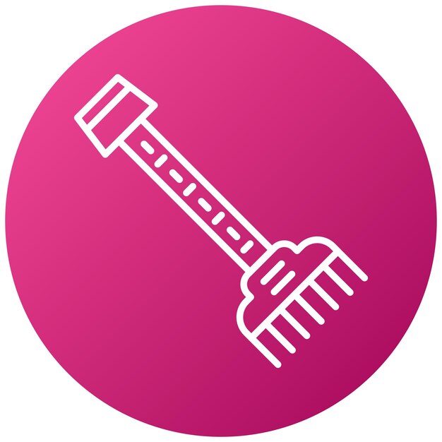 Estilo de icono de diseño vectorial de rastrillo