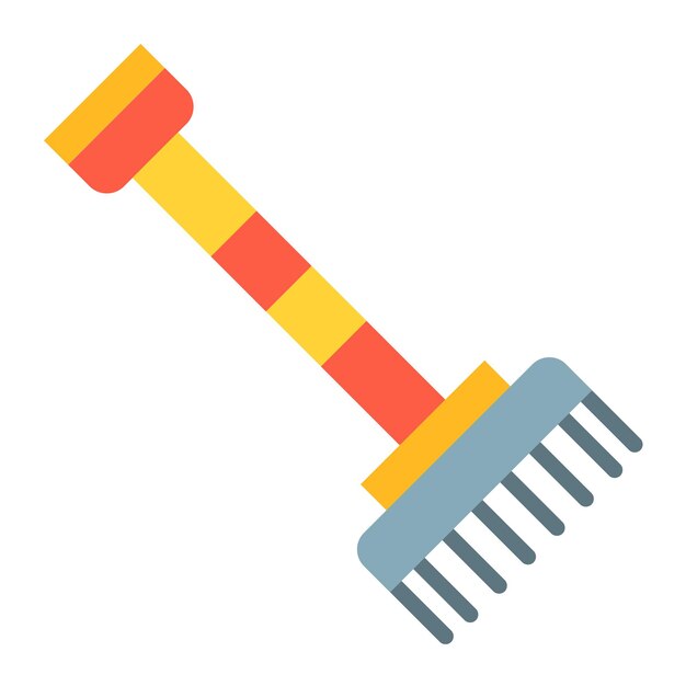 Estilo de icono de diseño vectorial de rastrillo
