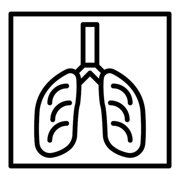 Estilo del icono de diseño vectorial de rayos X