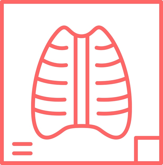 Estilo del icono de diseño vectorial de rayos X