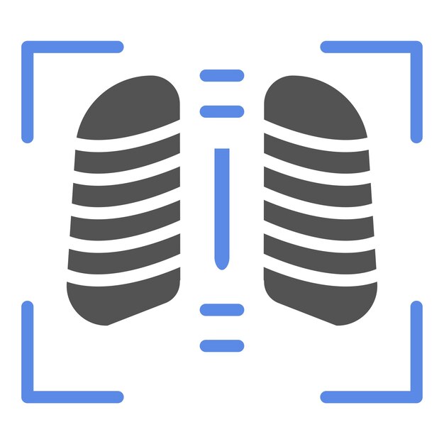 Estilo del icono de diseño vectorial de rayos X