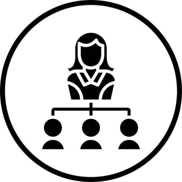 Estilo del icono de diseño vectorial de recursos humanos