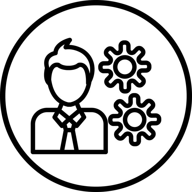 Estilo del icono de diseño vectorial de recursos humanos