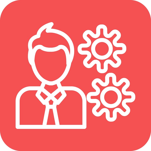 Estilo del icono de diseño vectorial de recursos humanos